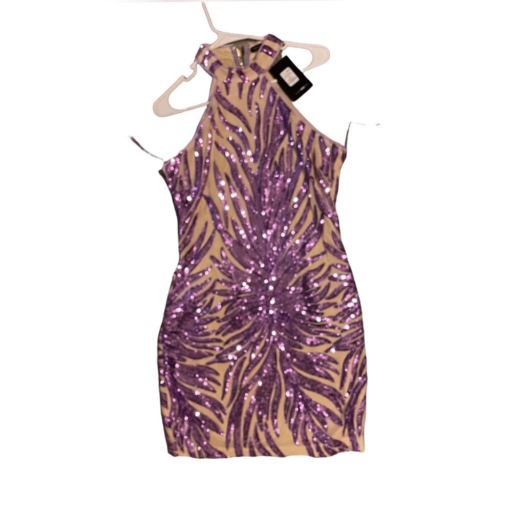 Purple Sequins Dress